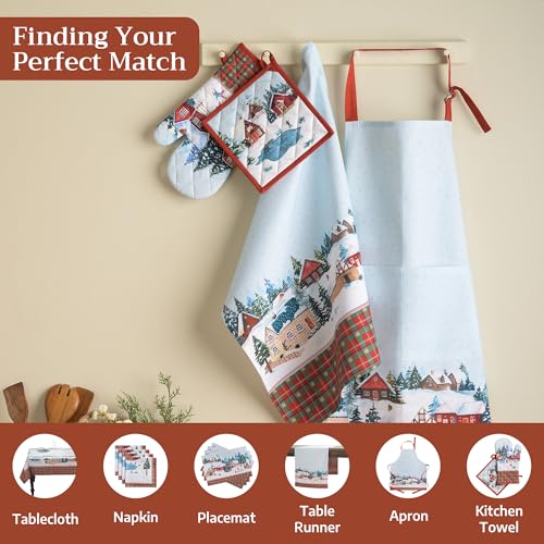 Double Oven Mitts 100% Cotton Double Oven Glove