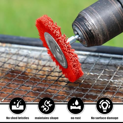 9 Pack Nylon Filament Abrasive Wire Sanding Brush Wheel (9 Count)