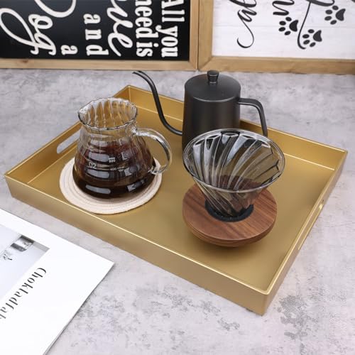 Gold Serving Tray for Coffee Table