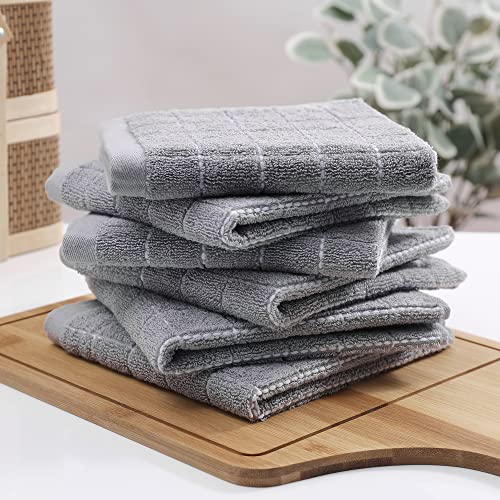 100% Cotton Terry Kitchen Dish Cloths (6 Count)