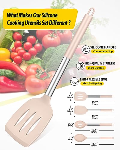 Pack of 4 Silicone Cooking Utensils Set (4 Count)
