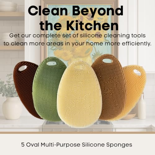 Silicone Dish Scrubber Set of 5 (5 Count)