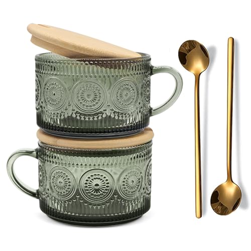 Vintage Coffee Mugs Set of 2 Green (2 Count)