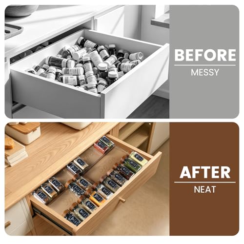 2 Pack Spice Rack with 24 Spice Jars (30 Count)
