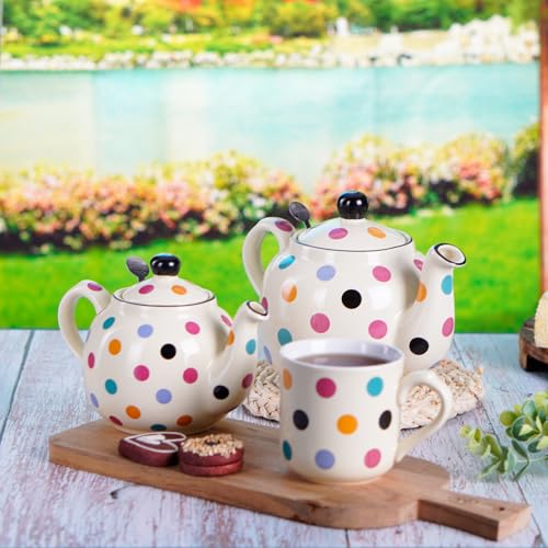 Farmhouse 4 Cup Ceramic Teapot with Removable Infuser and Lid