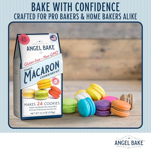 French Macaron Baking Mix Kit with Swiss Buttercream Filling (13.3 Ounce)