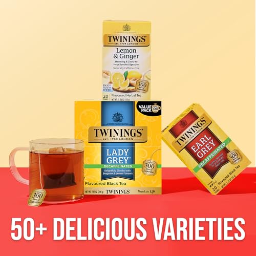 Decaffeinated Lady Grey Black Tea Individually Wrapped Bags (100 Count)