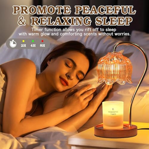 Flower Candle Warmer Lamp with Timer (2 Count)