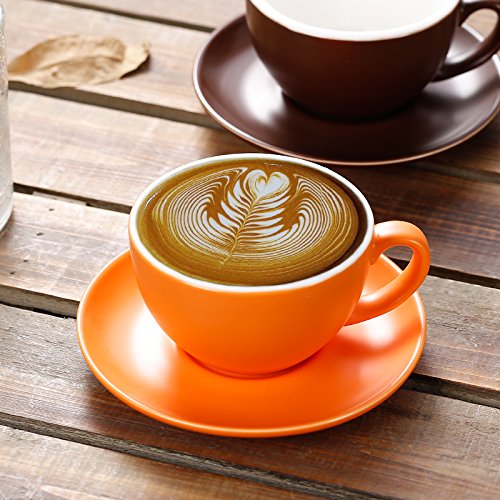 Ceramic Latte Art Cup and Saucer for Latte & Cappuccino