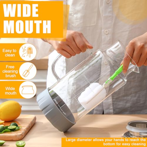2 Pack Glass Pitcher with Lid (2 Count)