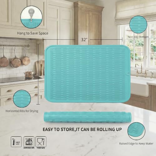 Silicone Dish Drying Mat for Multiple Usage