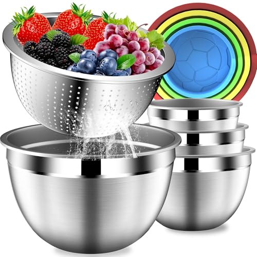 Colorful Mixing Bowls with Strainer (4.99 Count)