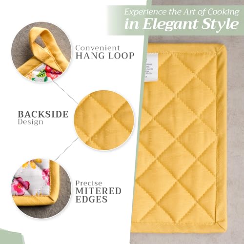 100% Cotton Oven Mitt & Pot Holder Set