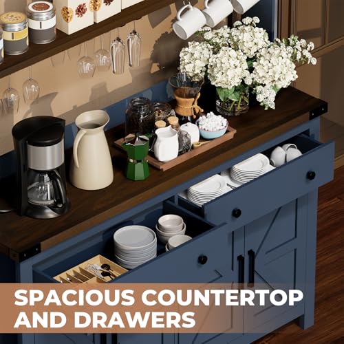 Hutch Storage Buffet Cabinet with Drawers