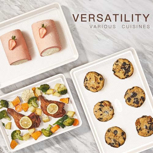 3 Pack Nonstick Ceramic Baking Sheet Pan Set for Oven (3 Count)