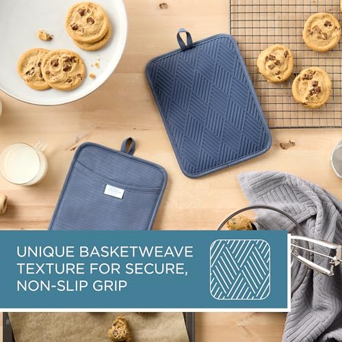 Basketweave Soft Silicone Pot Holder 2 (2 Count)
