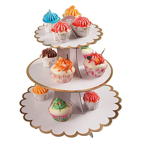 Cupcake Stand with Lace Trim