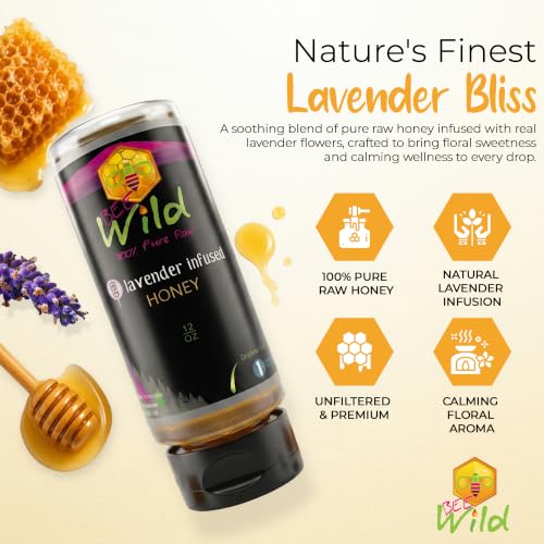 100% Pure Lavender Infused Honey (12 Ounce)