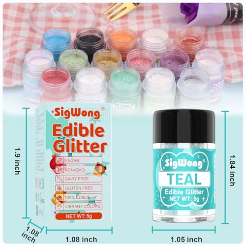 Teal Edible Glitter