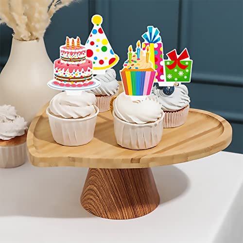 48pcs Happy Birthday Cupcake Toppers Colorful Birthday Cupcake Picks Decorations for Boy Girl Birthday Party Supplies (48 Count)
