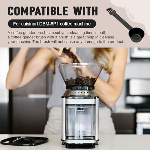 Coffee Spoon With Espresso Grinder Brush 2 in 1 Brush for Cuisinart DBM