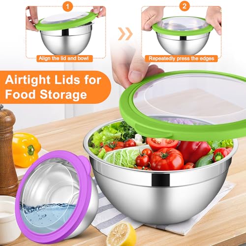Mixing Bowls with Visible Lid Sets (12 Count)