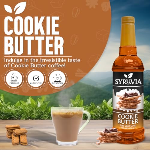 Coffee Syrup Cookie Butter Flavored Syrup for Drinks (25.4 Fl Oz)