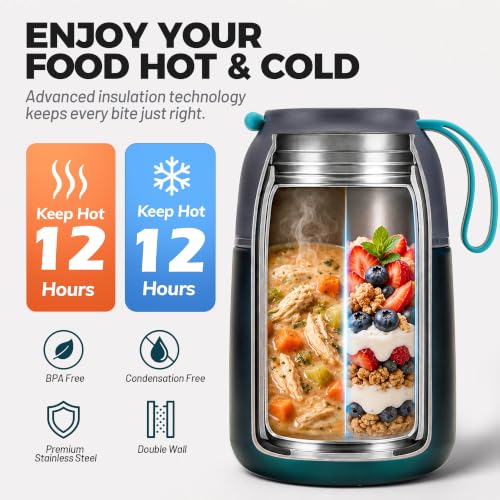 Insulated Thermo Food Jar for Hot & Cold Food for Kids Adult