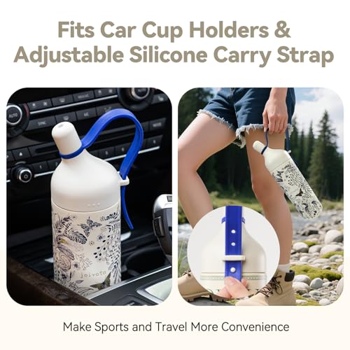 26oz Ceramic Lined Water Bottle with Straw and Lid