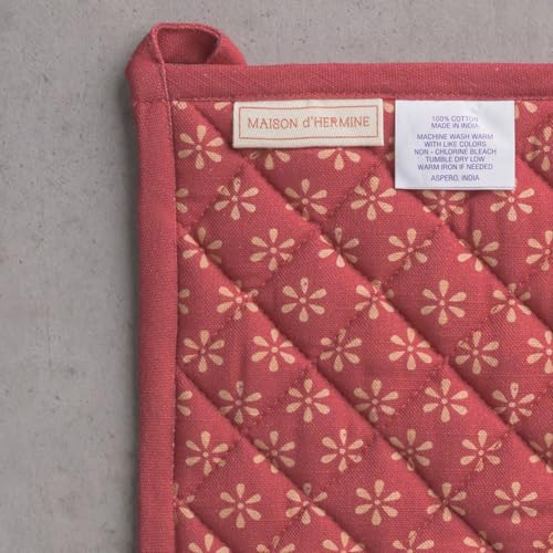 100% Cotton Oven Mitt & Pot Holder Set (2 Count)