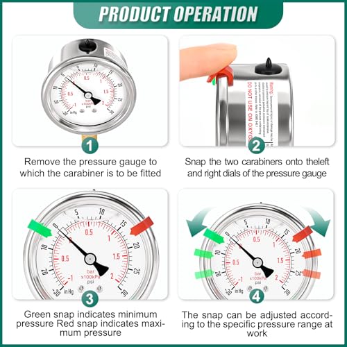 30inHG 30PSI Stainless Steel Liquid Filled Pressure Gauge