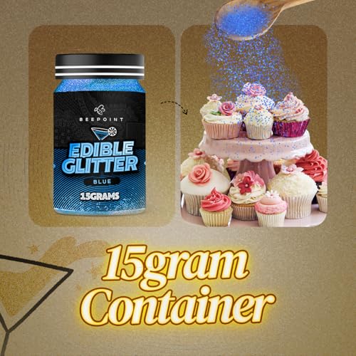 Blue Edible Glitter for Drinks 15g