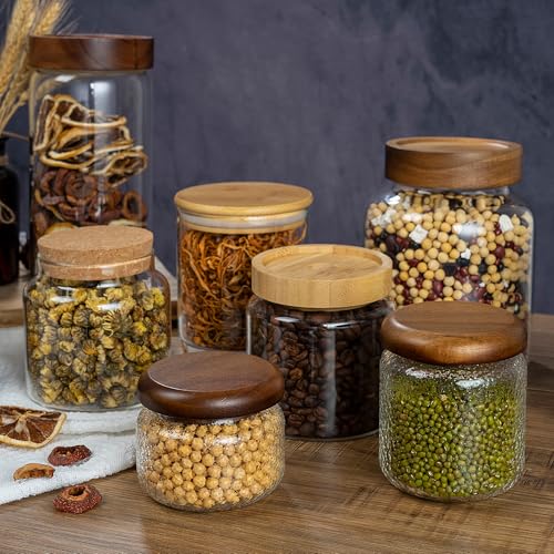 1PC Glass Storage Jars with Airtight Lids