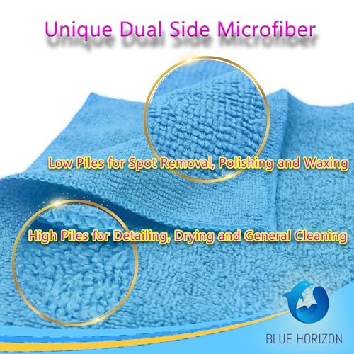 Blue Large Microfiber Cleaning Towels (36 Count)