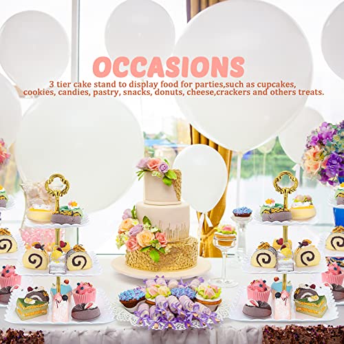 6 Sets of 3 Tier Tea Party Cupcake Stand (18 Count)