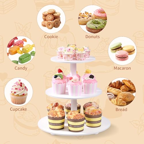 3 Tier Wood Cupcake Stand