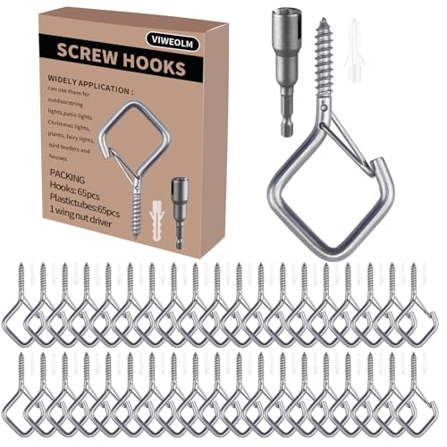 100 PCS 304 Stainless Steel Eye Screw Hooks for Hanging Heavy Duty.Ceiling Hooks for Hanging Plants (100 Count)
