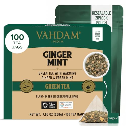 Ginger Mint Green Tea Bags (100 Count)
