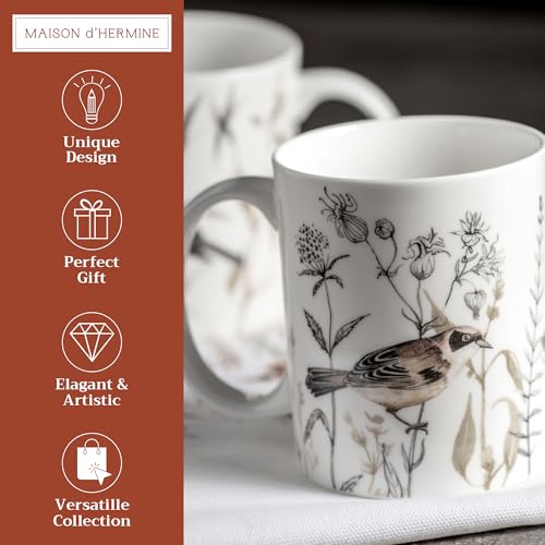 Coffee Mug with Handles Tea Cups (2 Count)