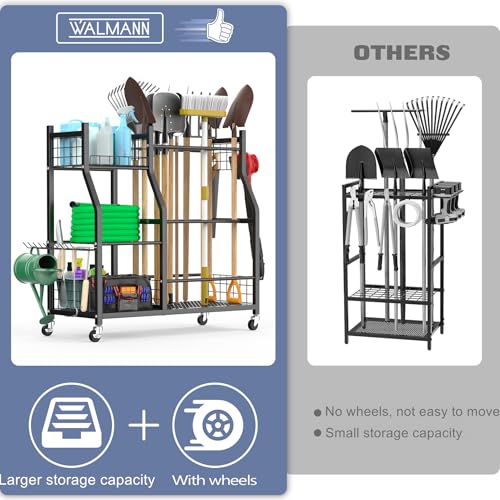 Garden Tool Organizer with Wheels