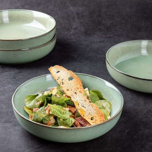 8.75'' Large Ceramic Pasta Bowls (4 Count)