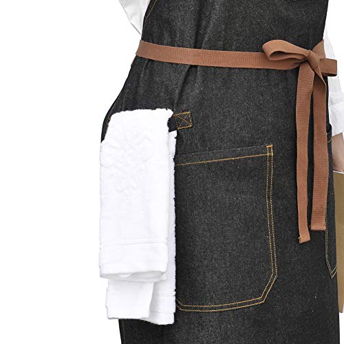 Denim Chef Apron with Pockets