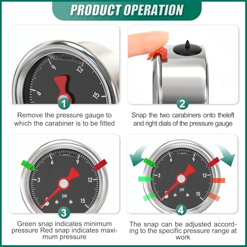 0 15PSI Stainless Steel Glycerin Filled Pressure Gauge 1.5" Black Dial Size