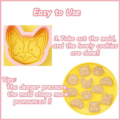 8 Dog Cookie Cutters Set