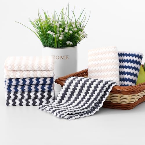 12 Pack Coral Velvet Dish Cloths (12 Count)