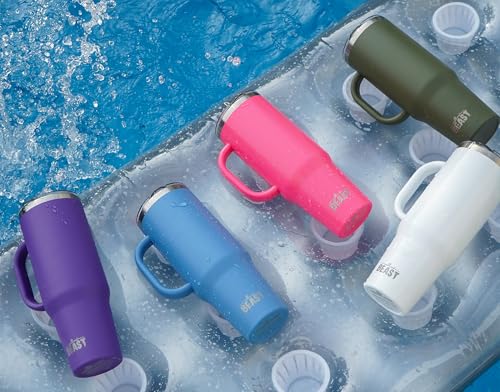 Beast 42 oz Tumbler with Handle Stainless Steel Vacuum Insulated Coffee Ice Cup Double Wall Travel Flask