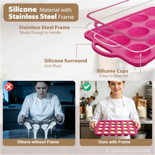 Silicone Mini Muffin Tin Set (2 Count)