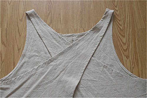 Soft Cotton Linen Apron Solid Color Halter Cross Bandage Aprons Japanese Style X Shape Kitchen Cooking Clothes Gift for Women Chef Housewarming