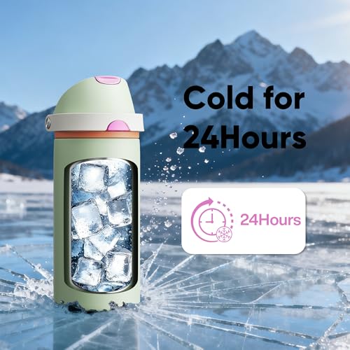 Insulated Water Bottle with Straw