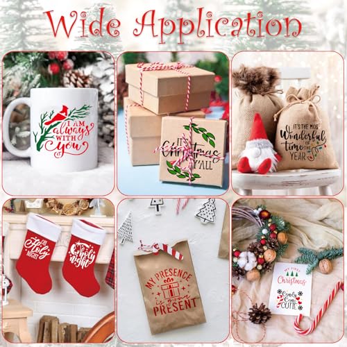30 Pcs Christmas Stencils for Painting on Wood 4 Inch Reusable Small Christmas Ornament Stencil for DIY Crafts Ornament Wood Card Paper Fabric (30 Count)
